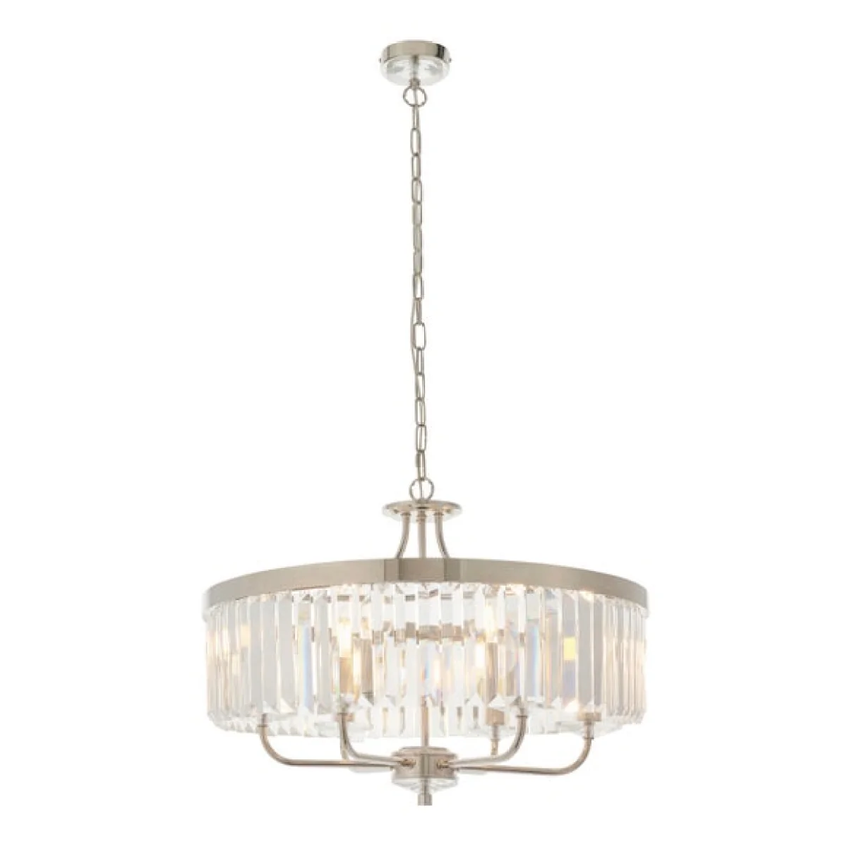 Return - Vogue Balmoral 6 Light Chandelier, Nickel – image 5
