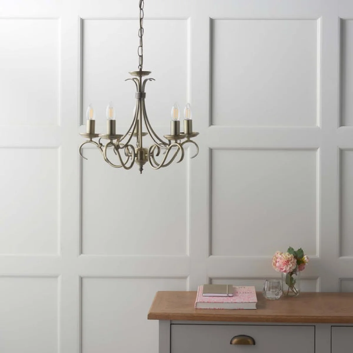 Return - Vogue Bernice Candelabra 5 Light Chandelier – image 2