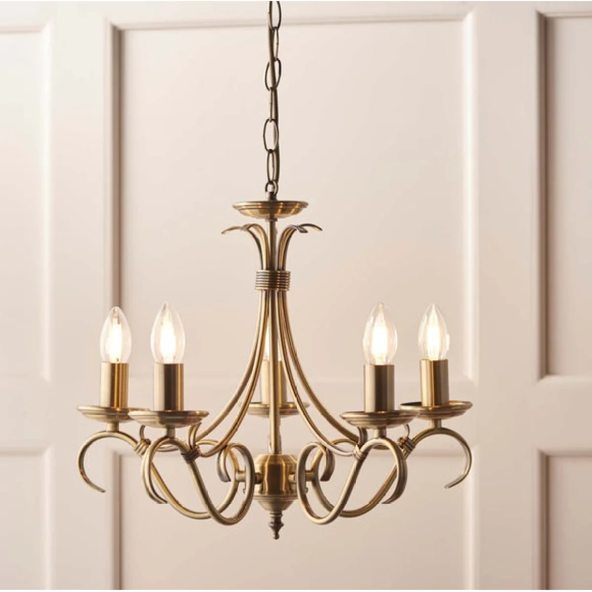 Return - Vogue Bernice Candelabra 5 Light Chandelier – image 4