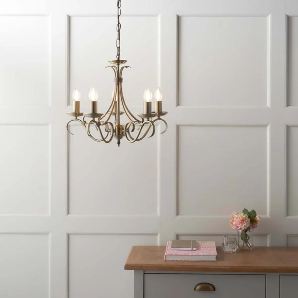 Return - Vogue Bernice Candelabra 5 Light Chandelier – image 1