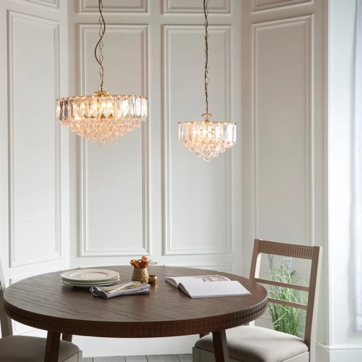 Return - Vogue Tioga 6 Light Chandelier, Brass – image 8