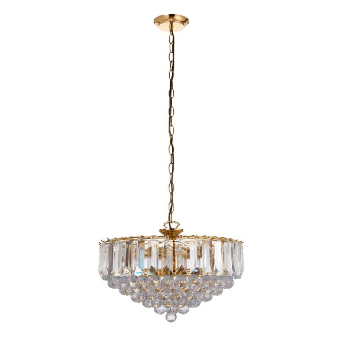 Return - Vogue Tioga 6 Light Chandelier, Brass – image 9