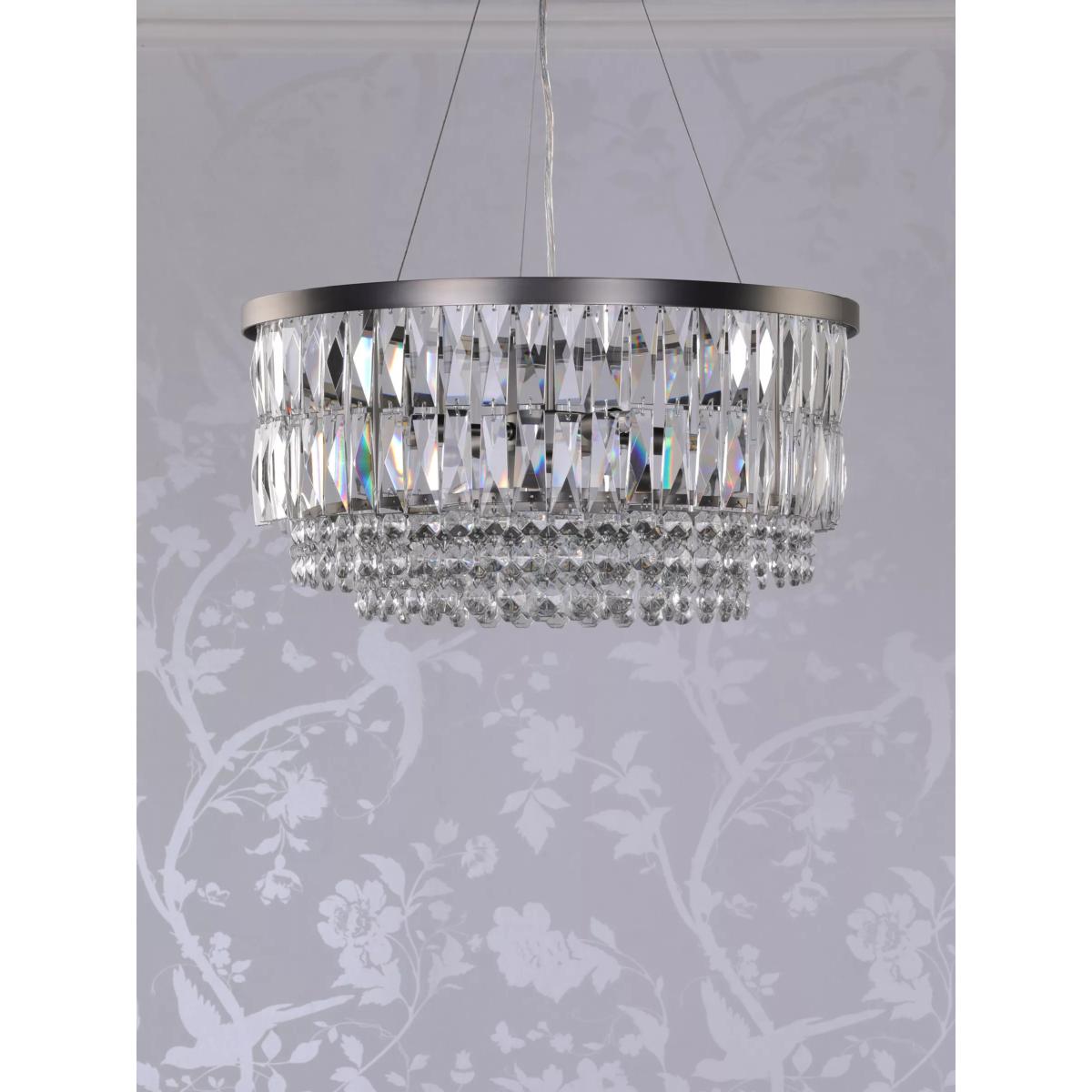 Laura Ashley Rhosill 4 Light Grand Chandelier, Pewter – image 2