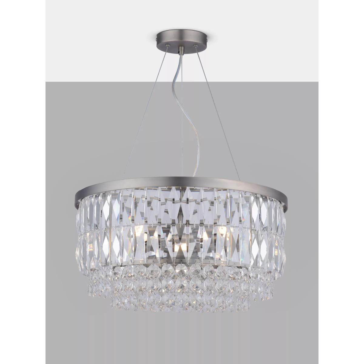 Laura Ashley Rhosill 4 Light Grand Chandelier, Pewter – image 3