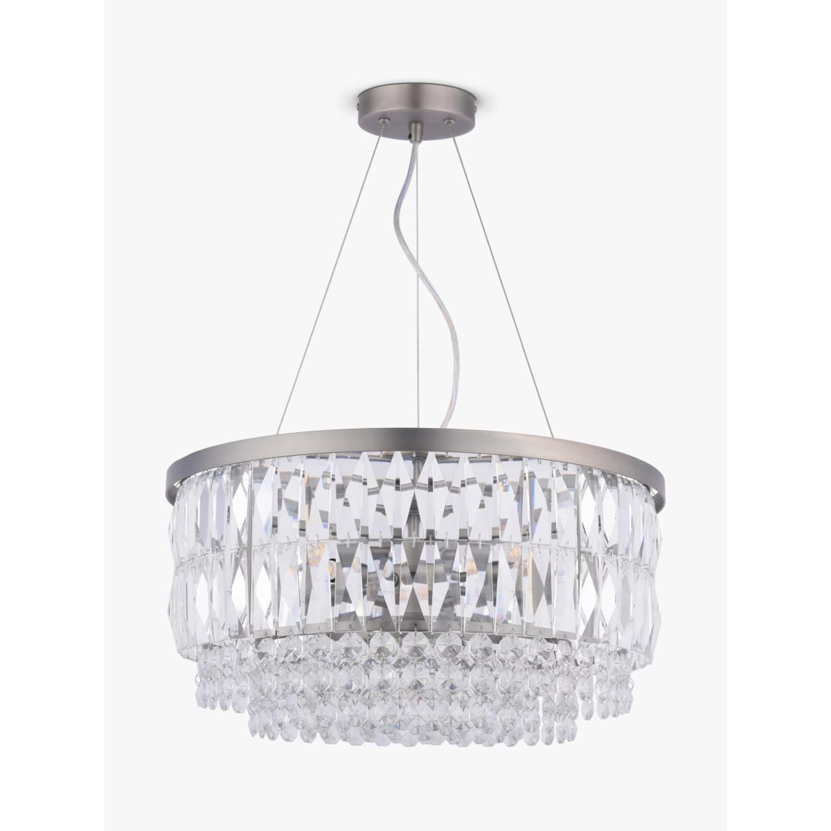 Laura Ashley Rhosill 4 Light Grand Chandelier, Pewter – image 4