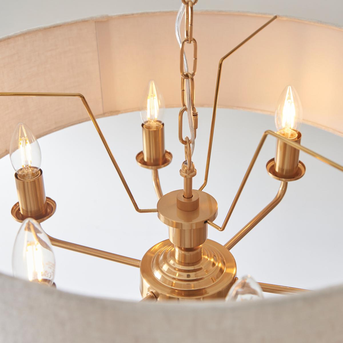 Highclere 6 Pendant - Vintage Brass – image 6