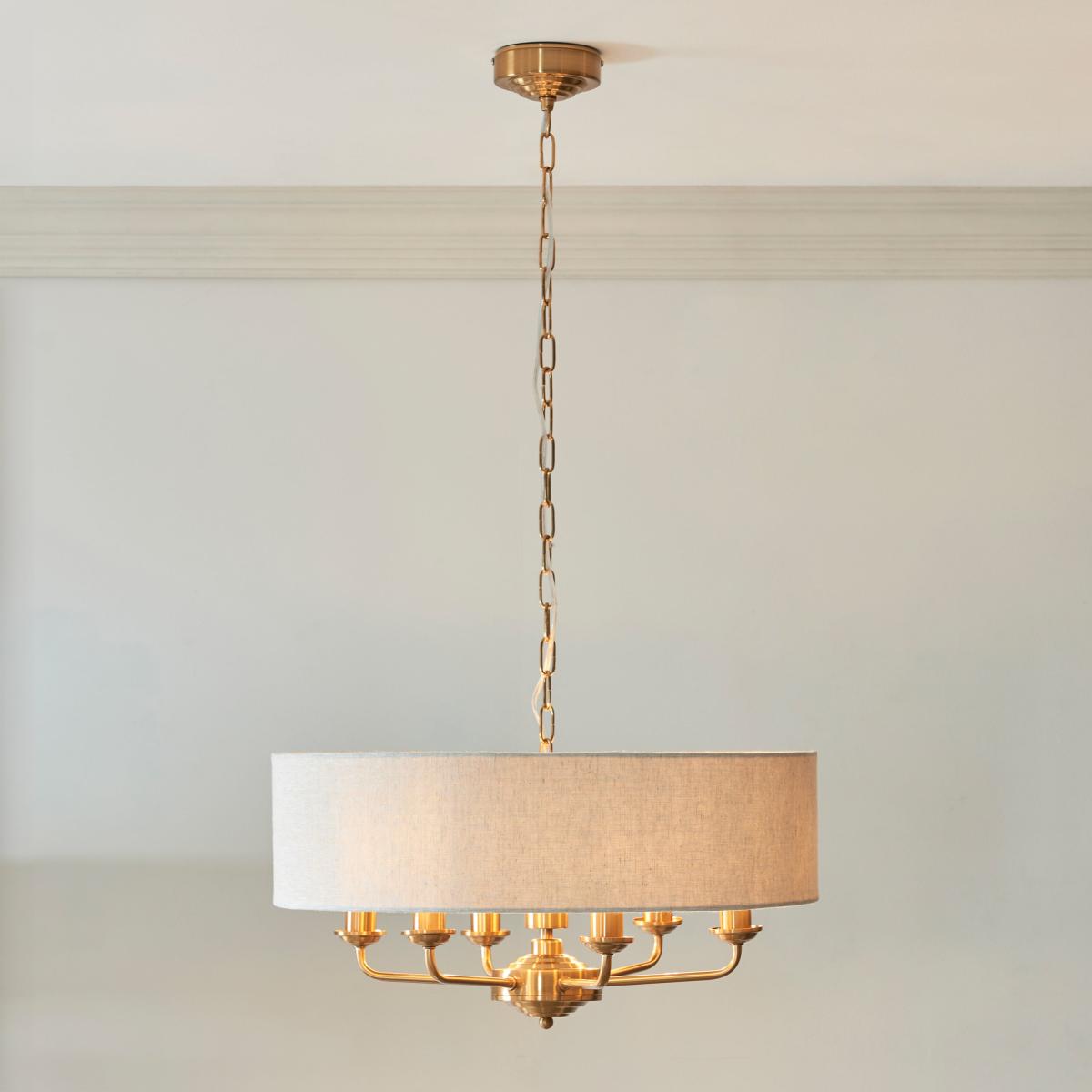 Highclere 6 Pendant - Vintage Brass – image 1