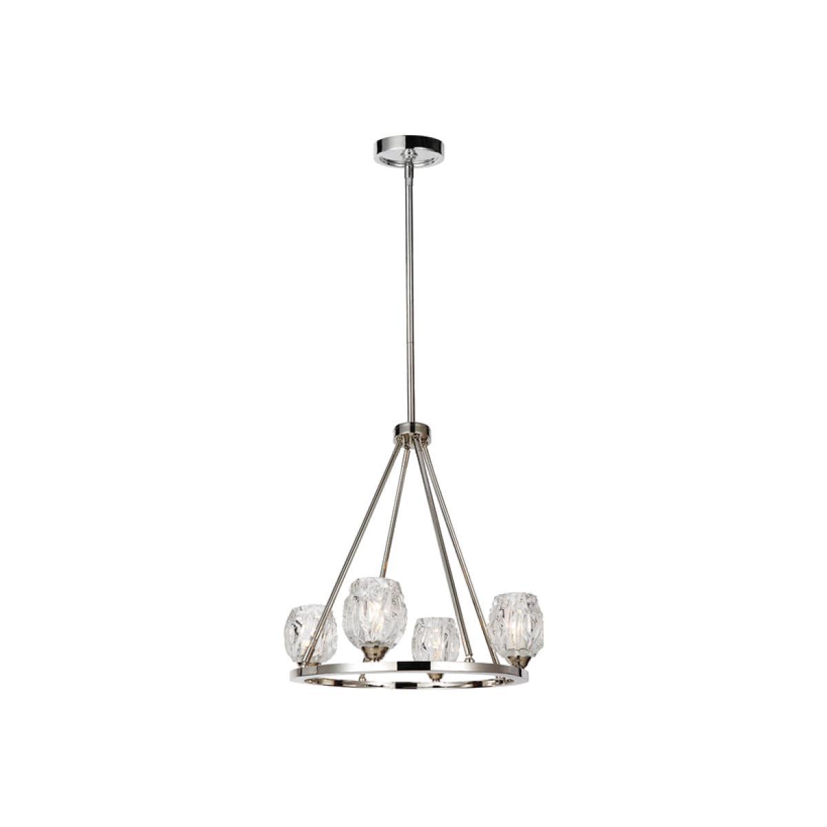 Elstead Rubin 4 Light Chandelier Polished Nickel – image 1