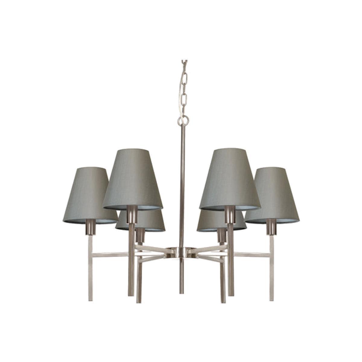 Elstead Lucerne 6 Light Chandelier Brushed Nickel – image 1