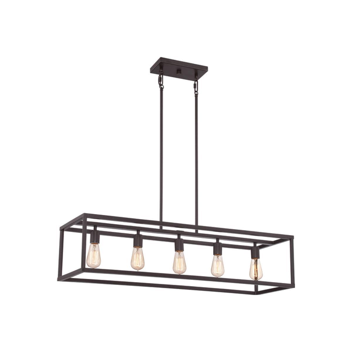 Elstead New Harbor 5 Light Chandelier Western Bronze – image 1