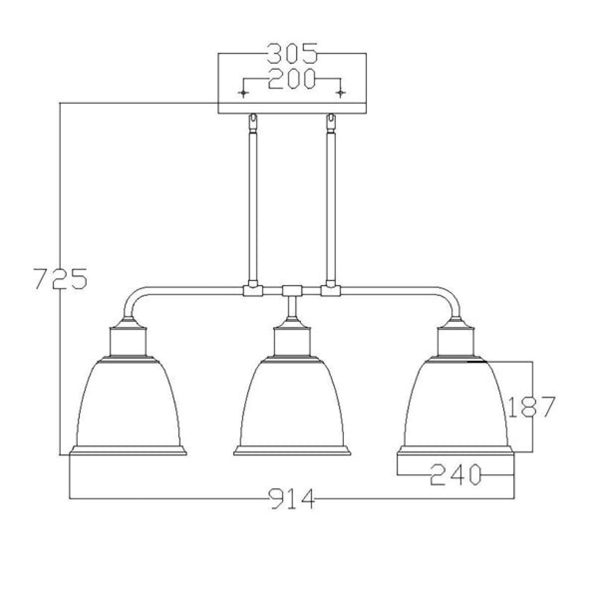 Elstead Hobson 3 Light Chandelier Aged Brass – image 3