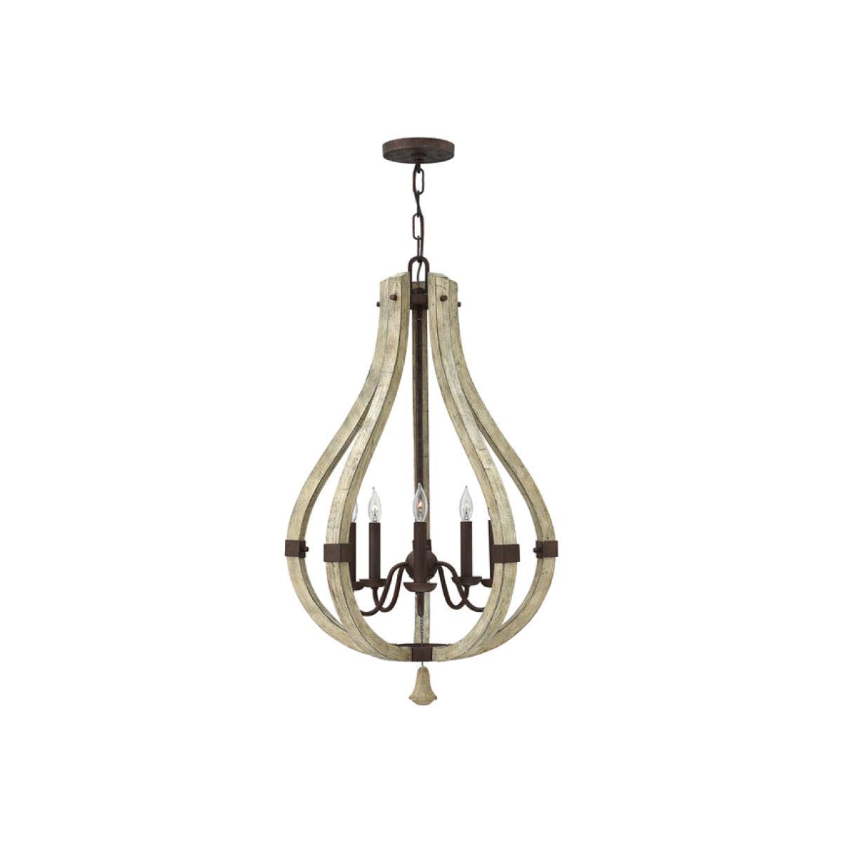 Elstead Middlefield 5 Light Chandelier Iron Rust – image 1