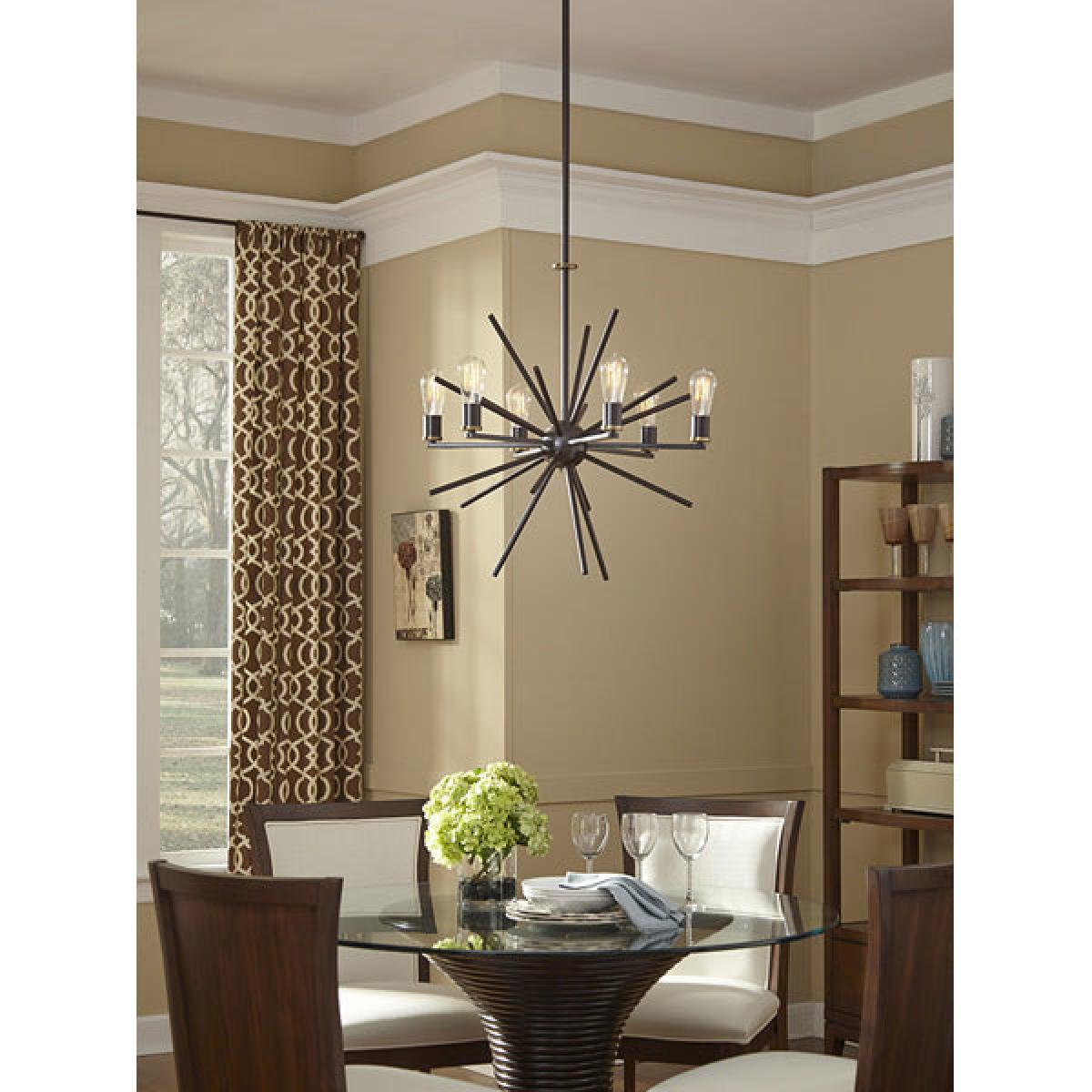 Elstead Uptown Carnegie 6 Light Chandelier Western Bronze – image 3