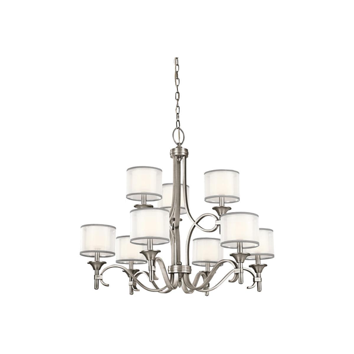 Elstead Lacey 9 Light Chandelier Antique Pewter – image 1