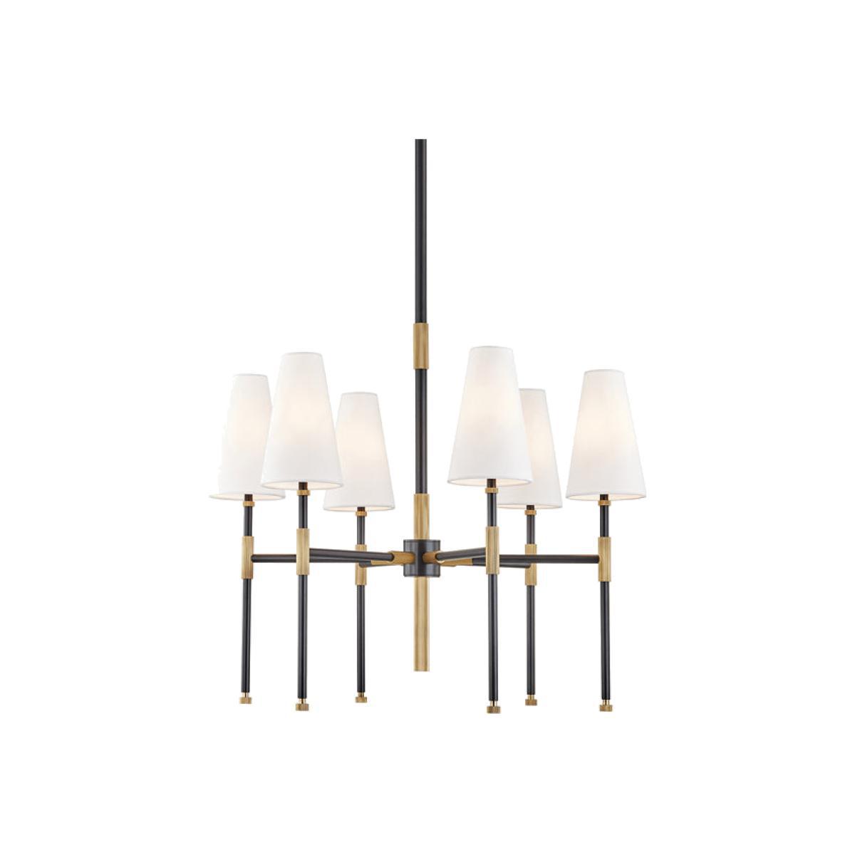 Hudson Valley Lighting Bowery Brass 6 Light Chandelier