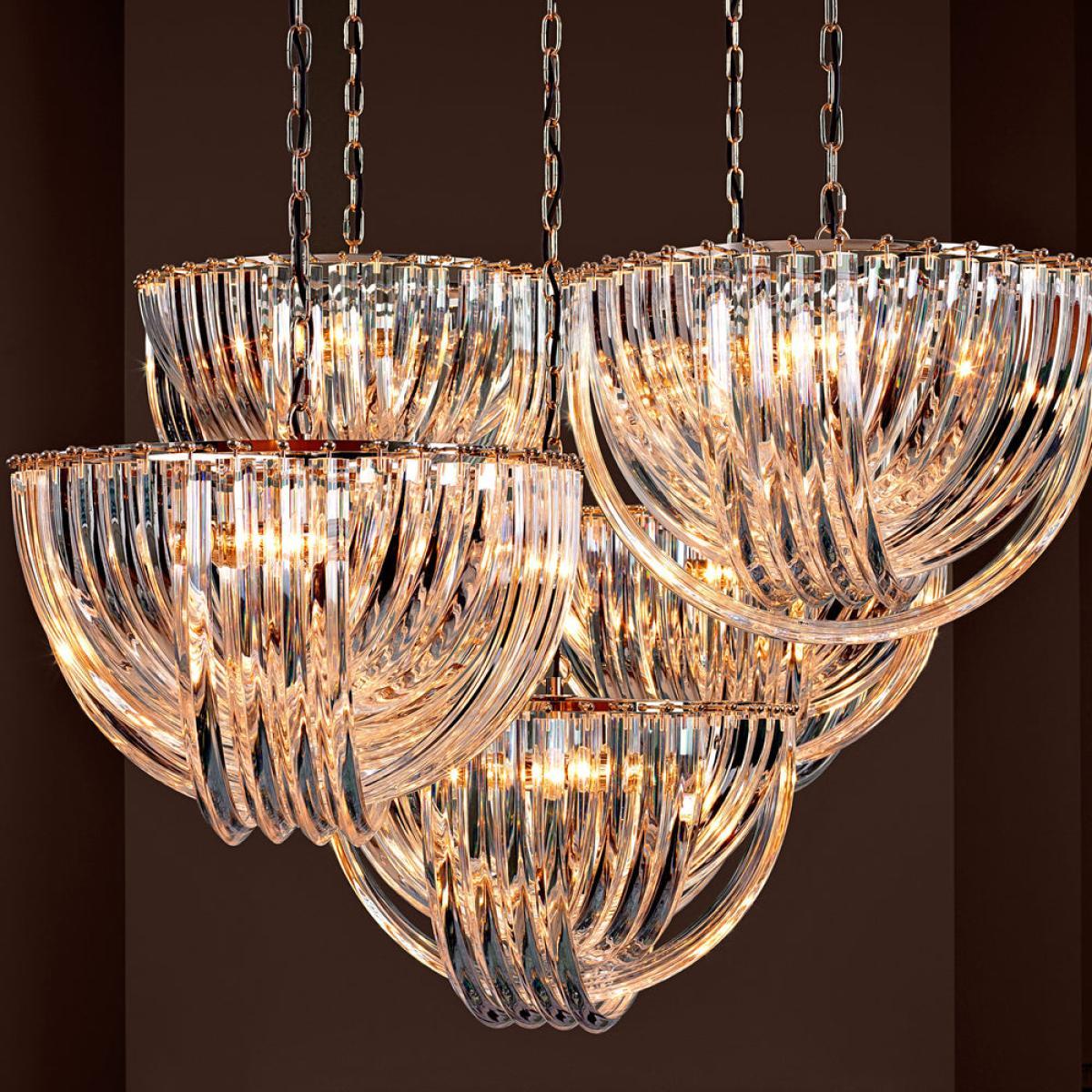 Eichholtz Murano Chandelier Nickel Finish – image 3