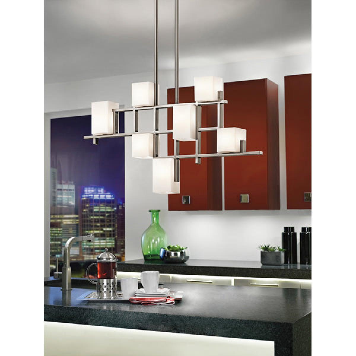 Elstead City Lights 7 Light Chandelier Classic Pewter / Small – image 4