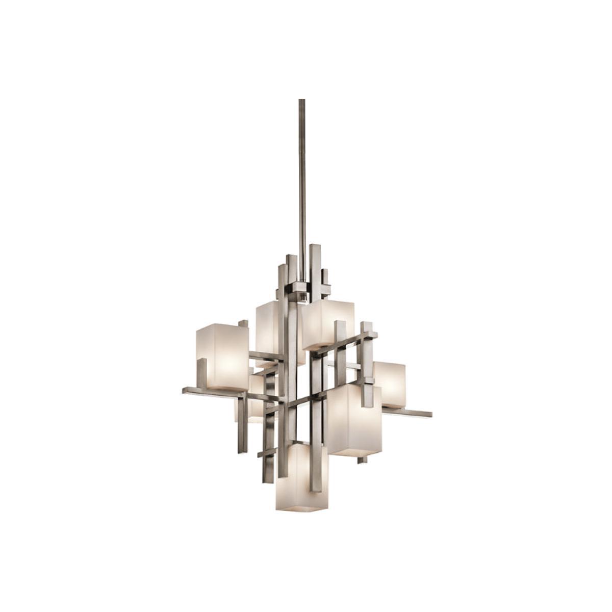 Elstead City Lights 7 Light Chandelier Classic Pewter / Small – image 1