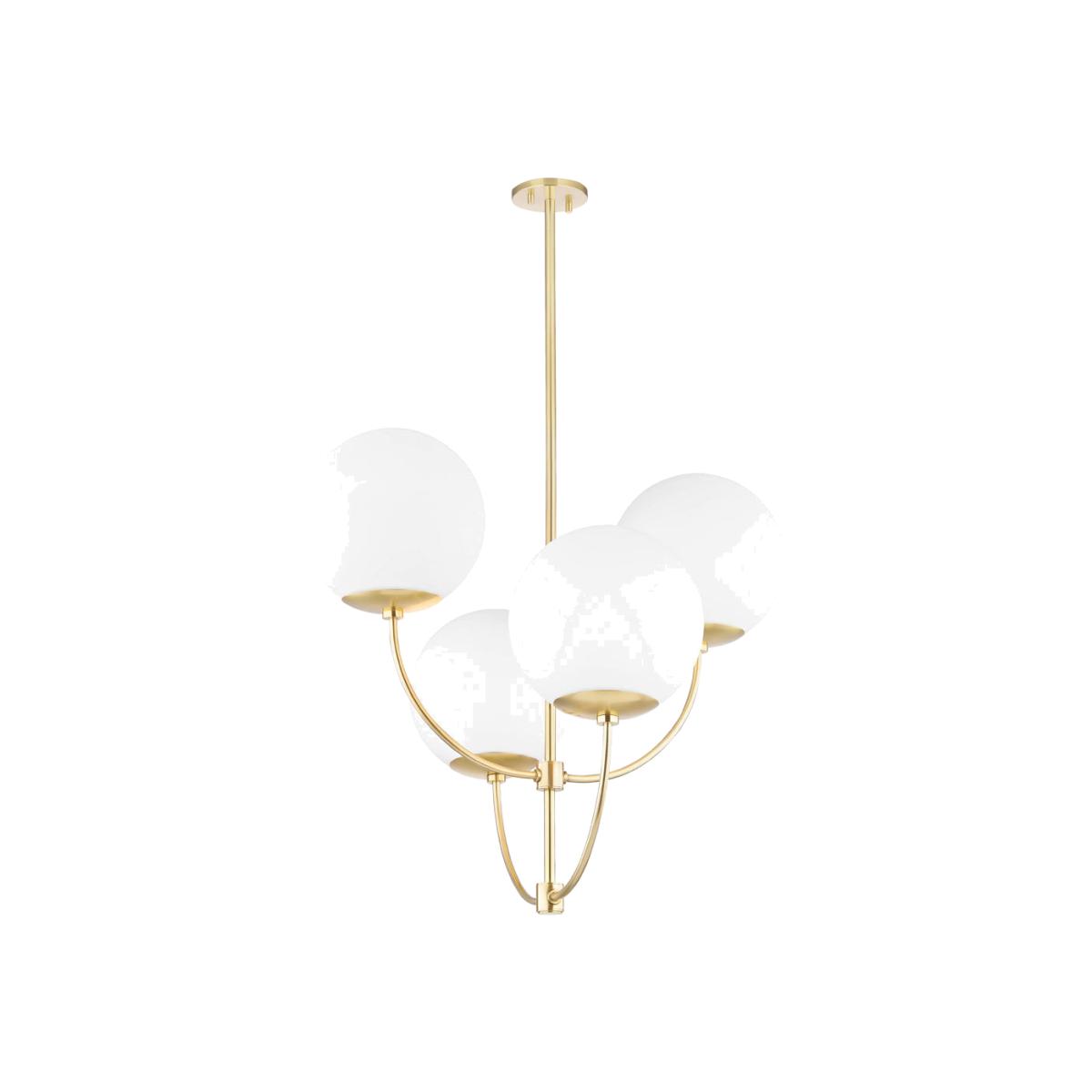 Hudson Valley Lighting Carrie 4 Light Chandelier in Aged Brass – image 1
