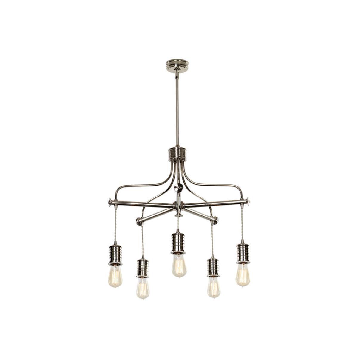 Elstead Douille 5 Light Chandelier Polished Nickel – image 1