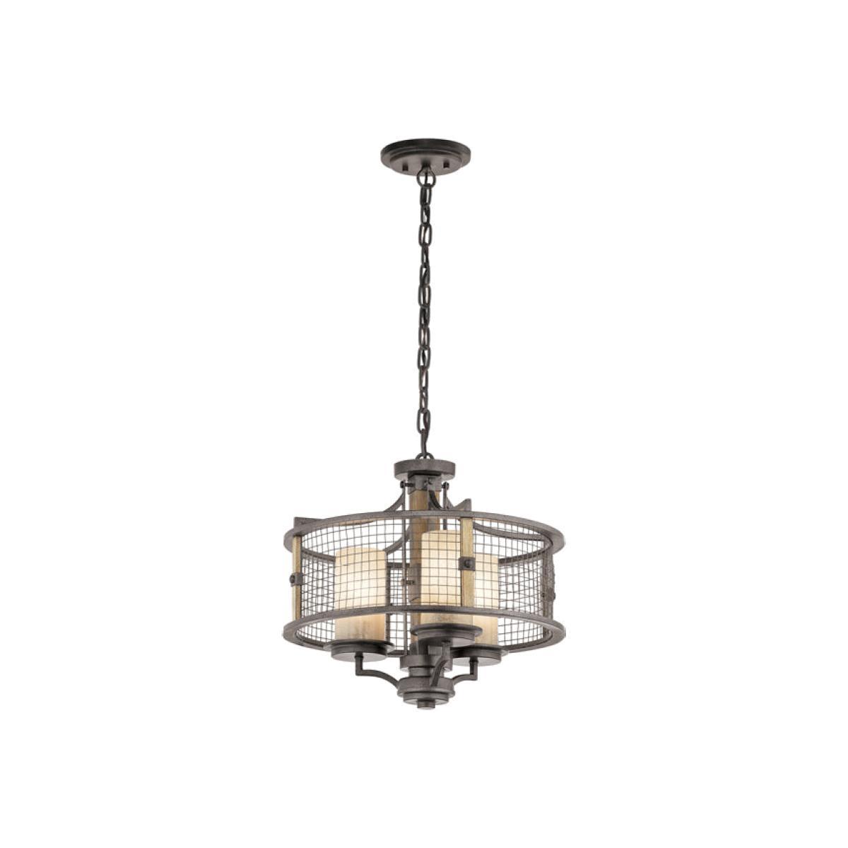 Elstead Ahrendale 3 Light Chandelier Anvil Iron – image 1