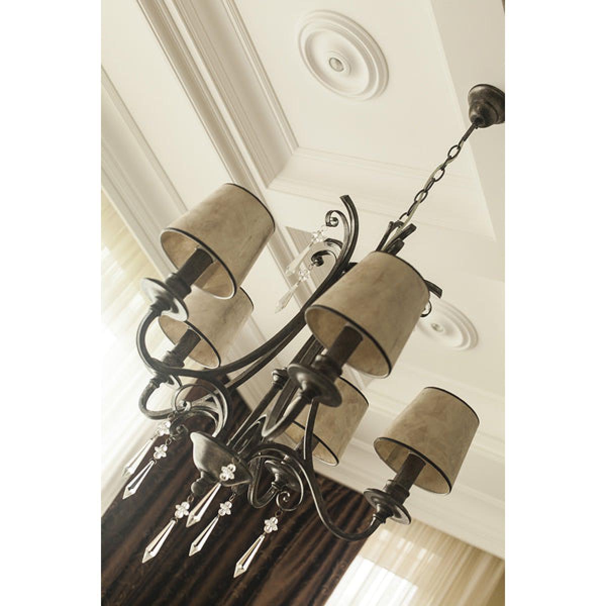 Elstead Kendra 5 Light Chandelier Mottled Silver – image 3