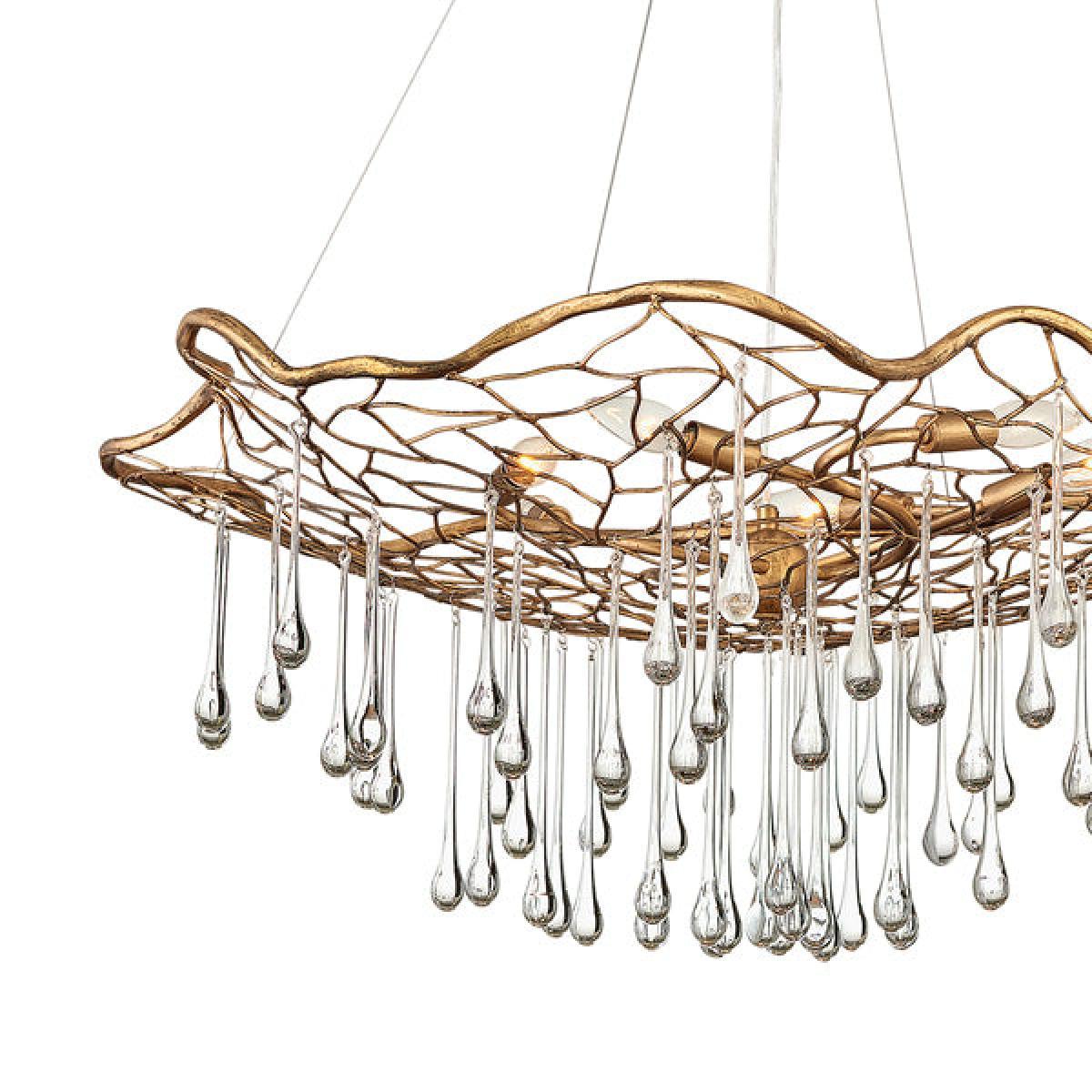 Quintessentiale Laguna Burnished Gold 6 Light Chandelier – image 2