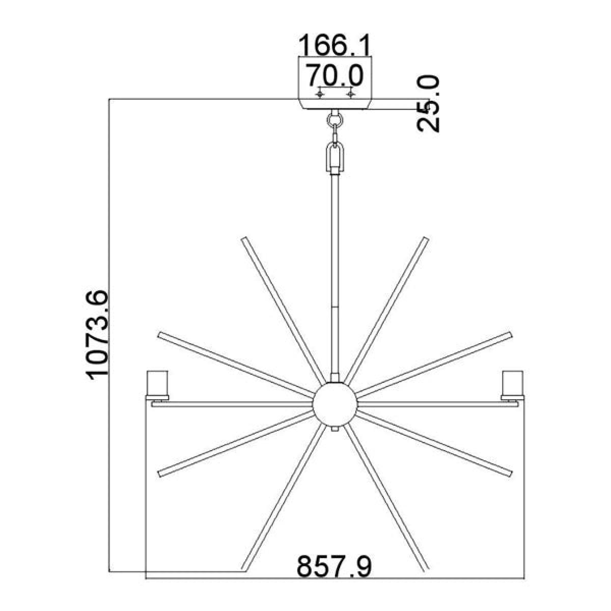 Elstead Uptown Carnegie 8 Light Chandelier Imperial Silver – image 3