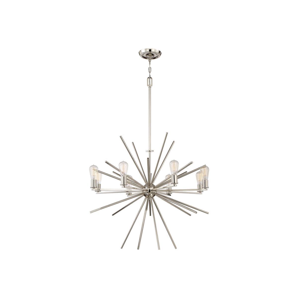 Elstead Uptown Carnegie 8 Light Chandelier Imperial Silver – image 1