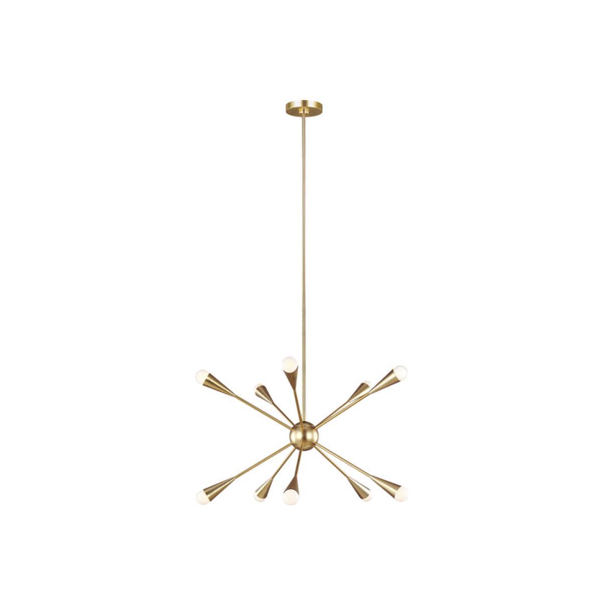 Elstead Jax 10 Light Chandelier Burnished Brass – image 1
