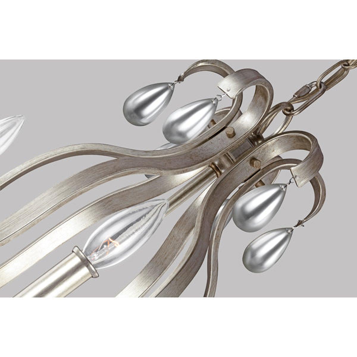 Elstead DeWitt 9 Light Sunrise Chandelier Silver – image 3