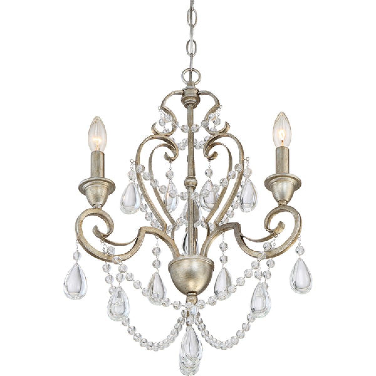Elstead Lakeside 3 Light Chandelier Vintage Gold – image 2