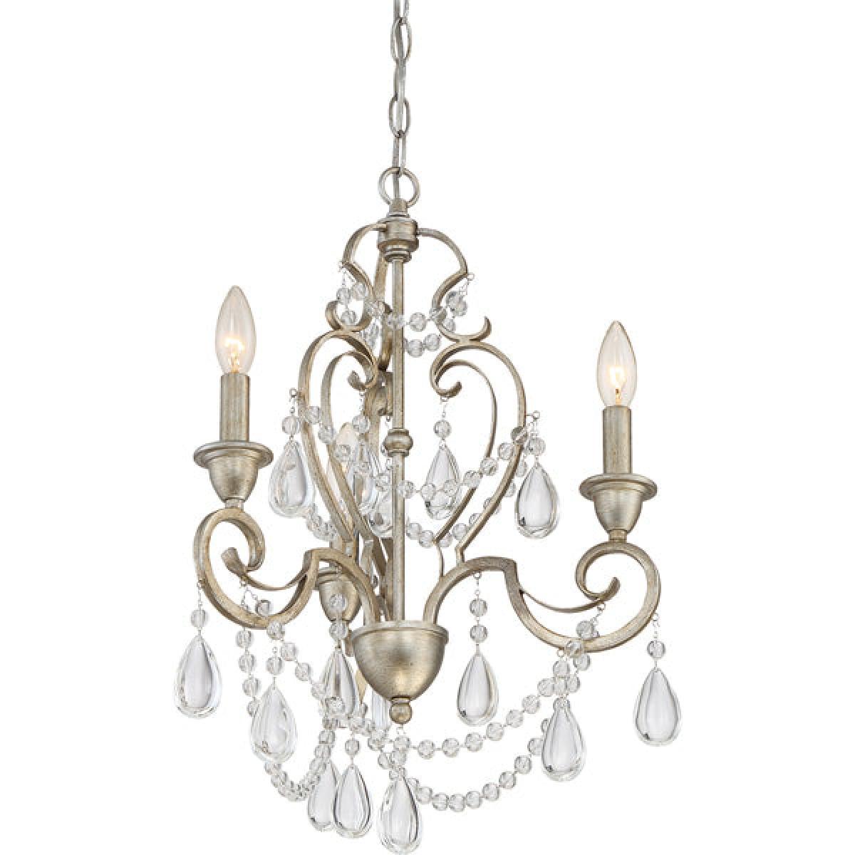 Elstead Lakeside 3 Light Chandelier Vintage Gold – image 3