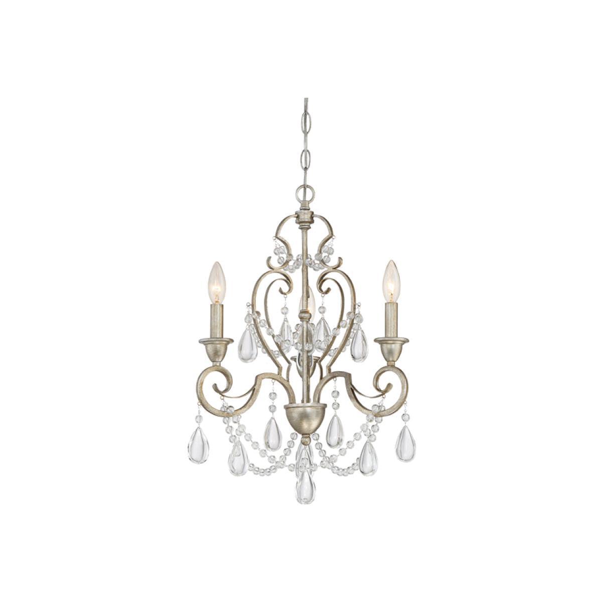 Elstead Lakeside 3 Light Chandelier Vintage Gold – image 1