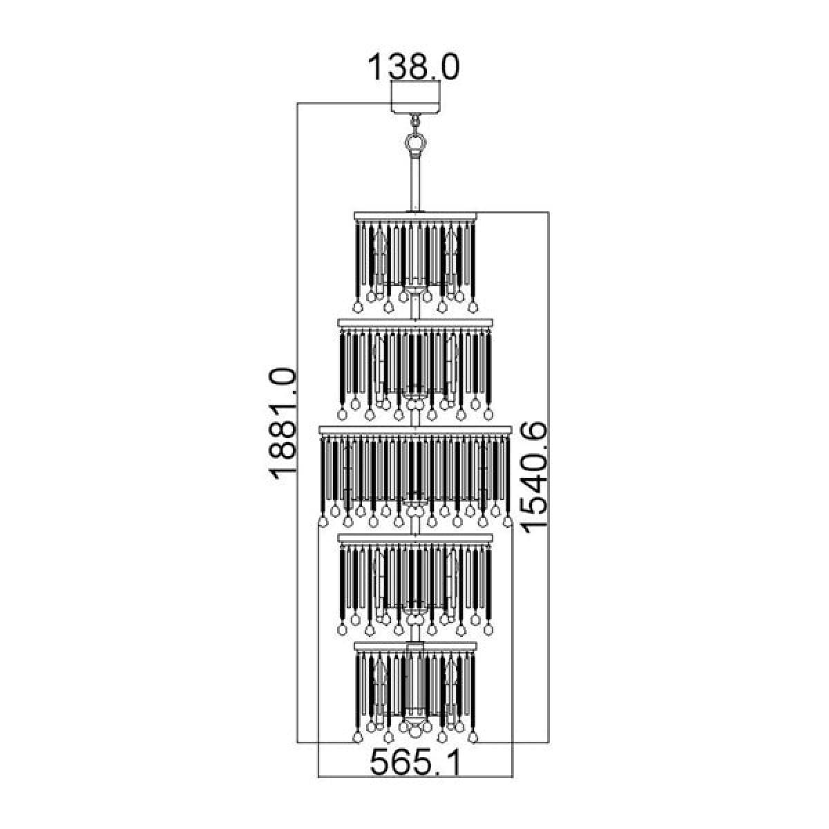 Elstead Piper 18 Light Chandelier Espresso – image 3