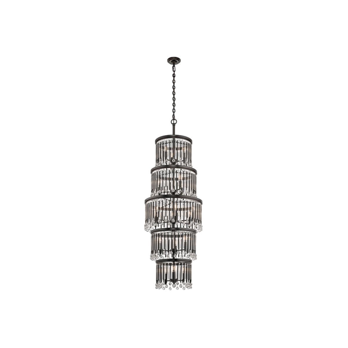 Elstead Piper 18 Light Chandelier Espresso – image 1