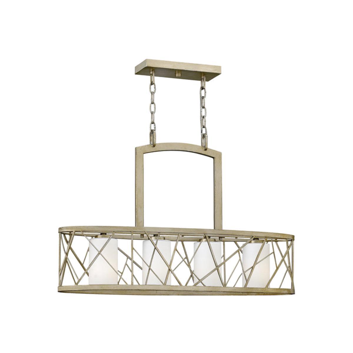 Elstead Nest 4 Light Chandelier Silver Leaf – image 1