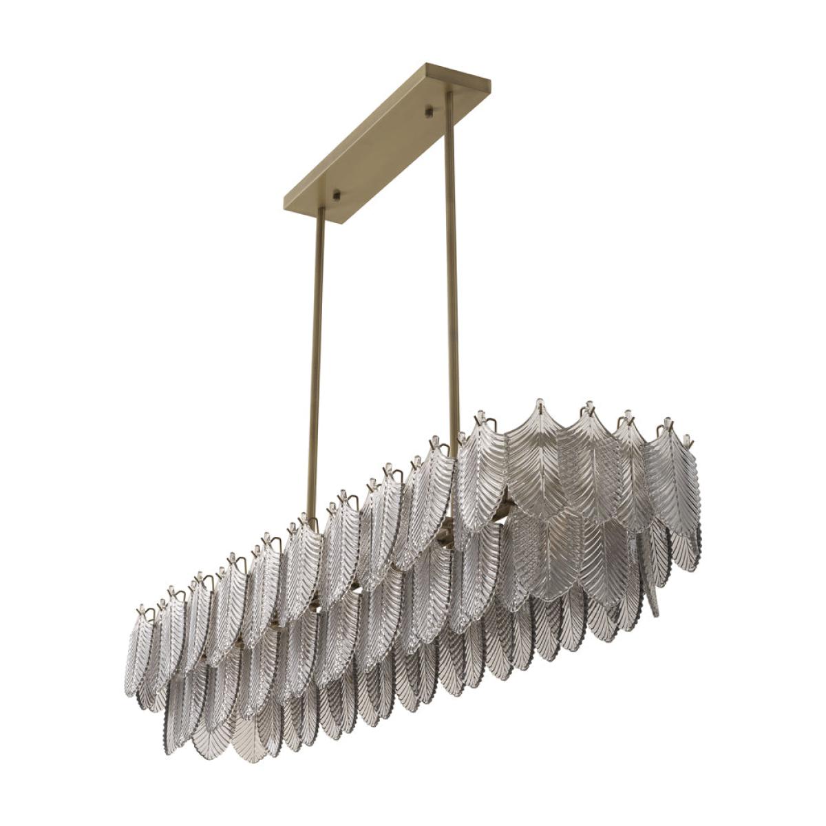 Eichholtz Bervier Rectangular Chandelier in Light Antique Brass – image 2