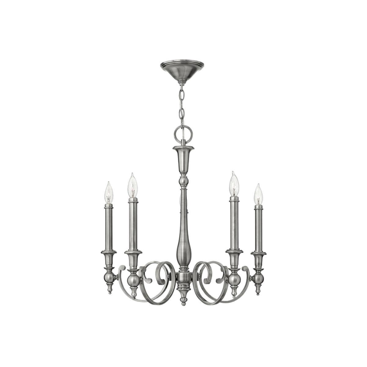 Elstead Yorktown 5 Light Chandelier Antique Nickel – image 1