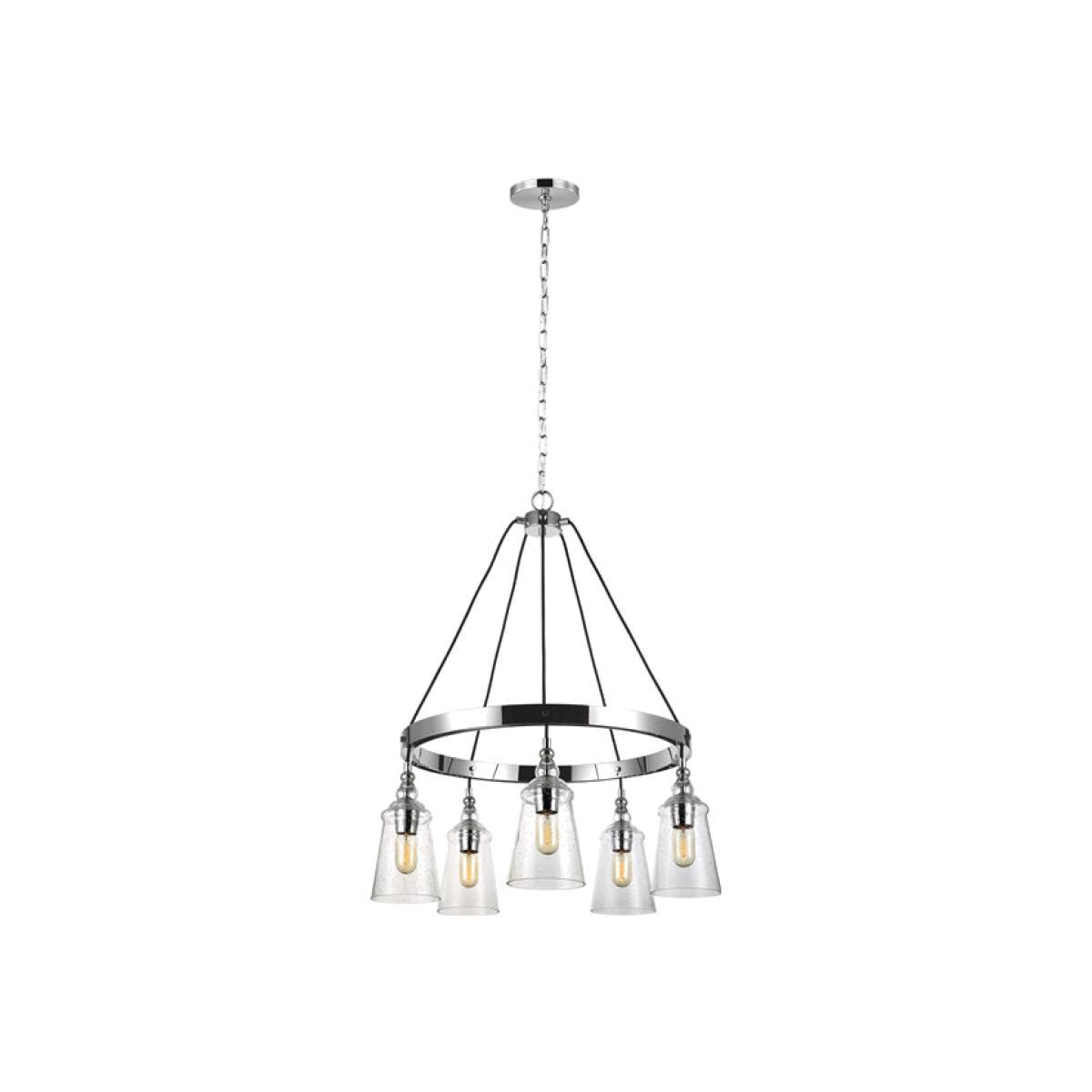 Quintessentiale Loras Chrome 5 Light Chandelier – image 1