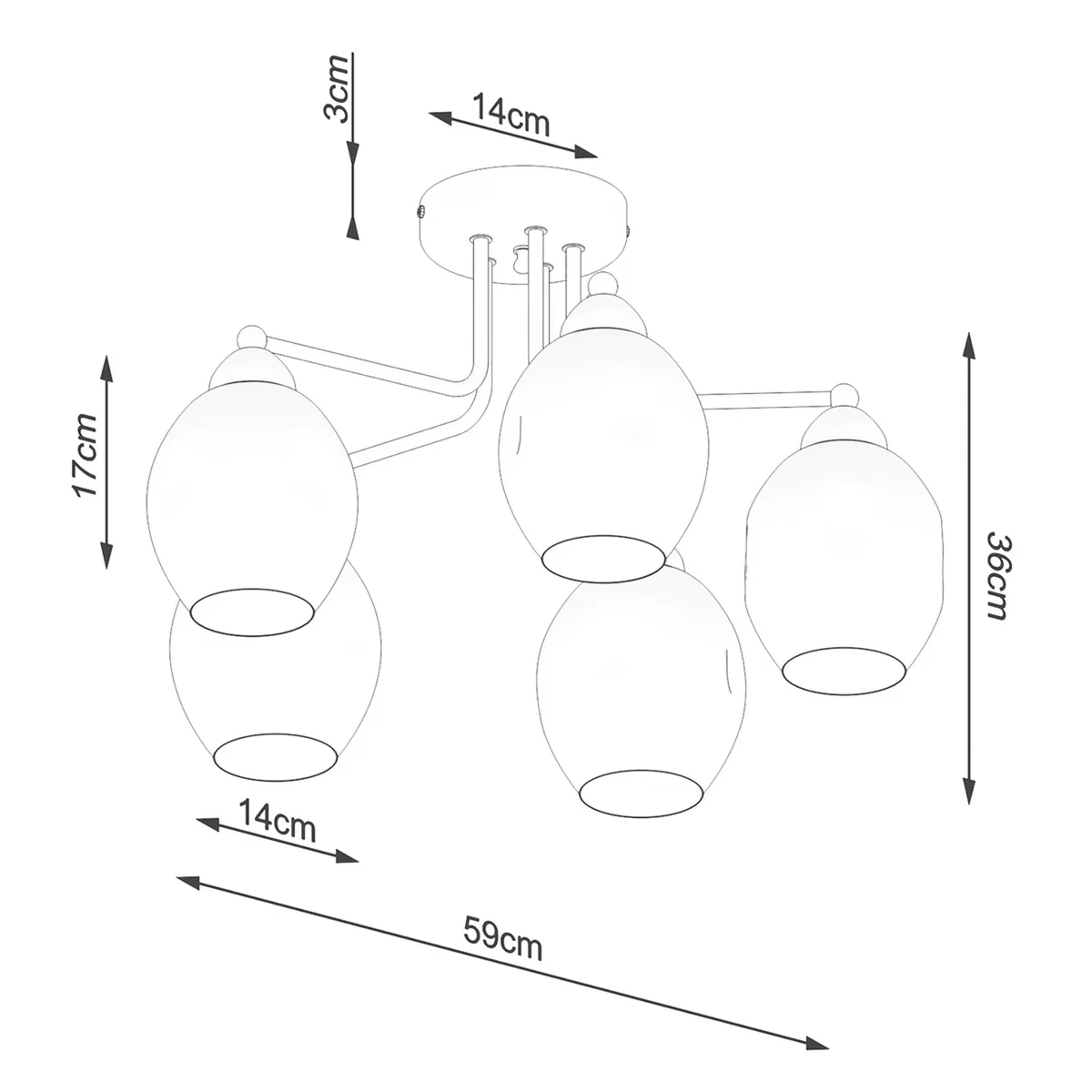 Chandelier FILLAN 5 black - black – image 8