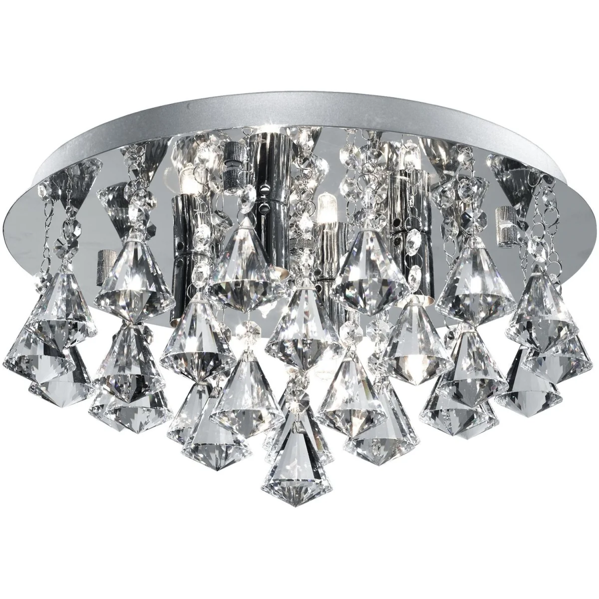 Pyramid drop 4 light flush fitting - Silver – image 4