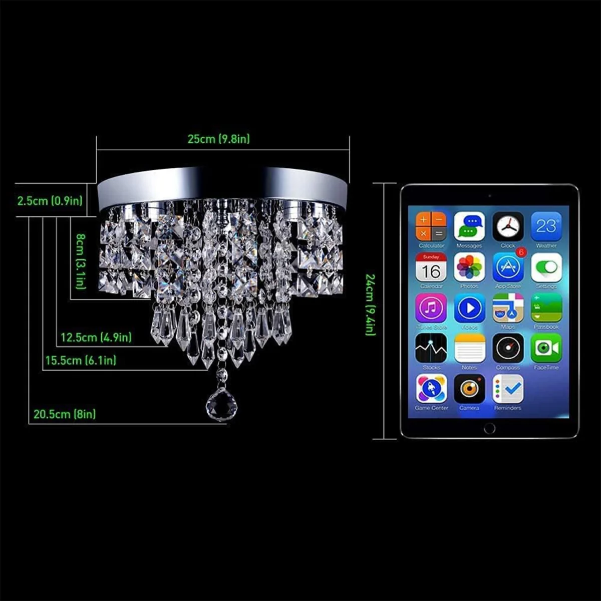 Chandelier Crystal Silver - Silver – image 2
