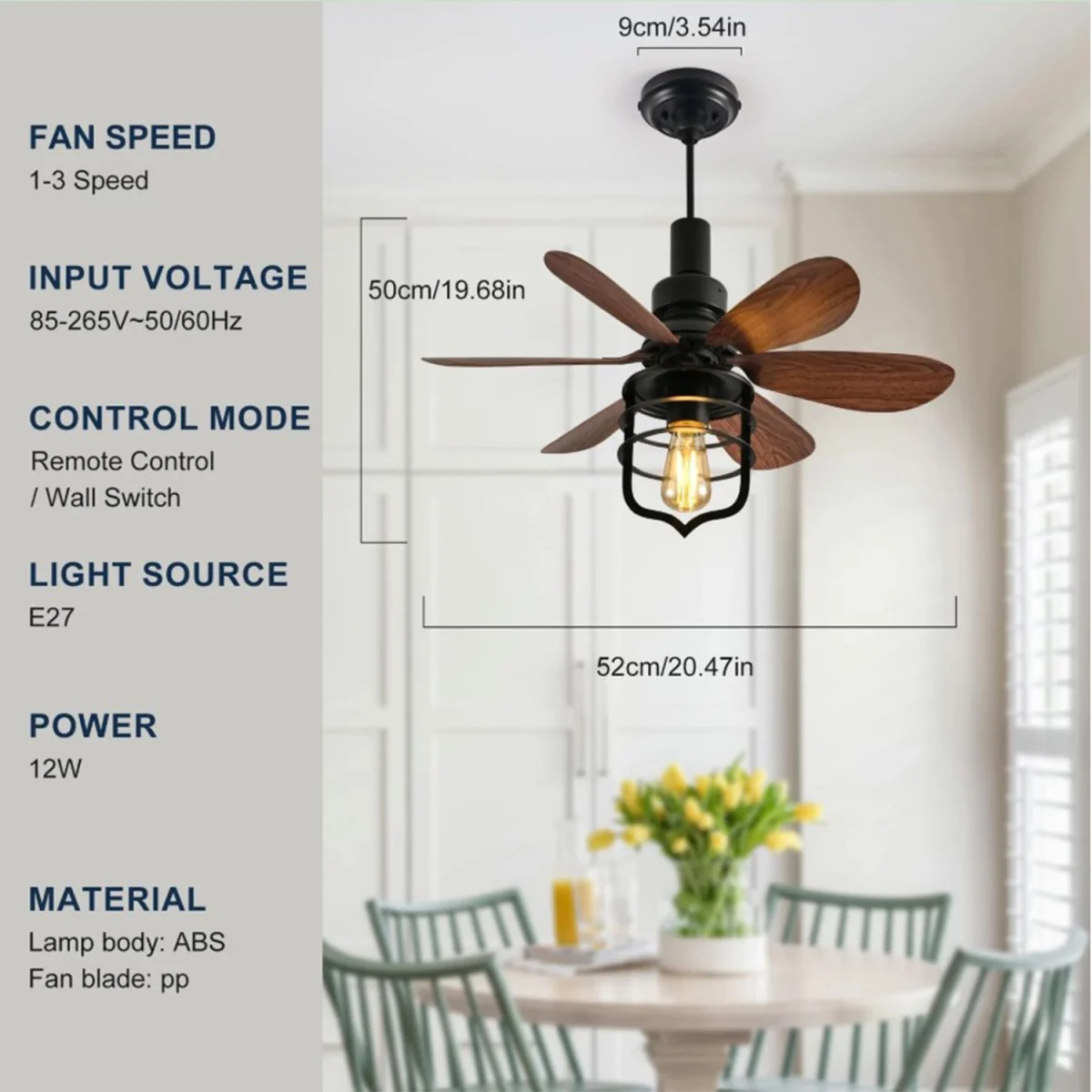 Ceiling Fan Black - Black – image 2