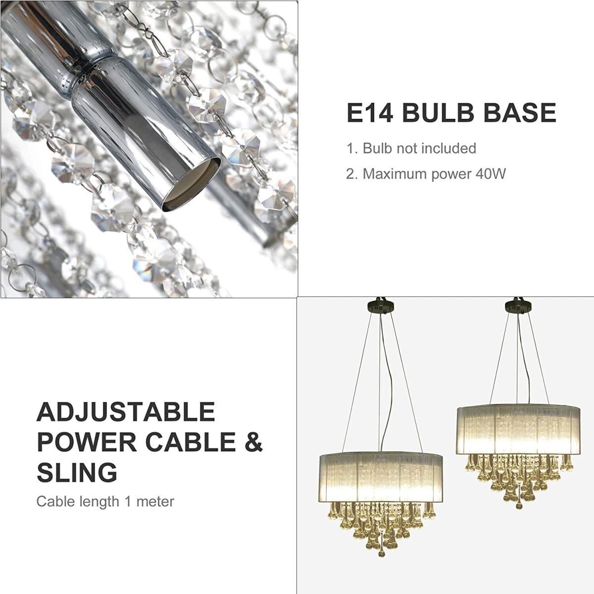 Crystallite Chandelier - Silver – image 9