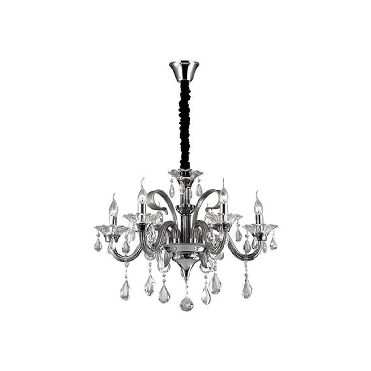 Colossal 6 Light Chandelier Smokey Finish, E14 - Smokey