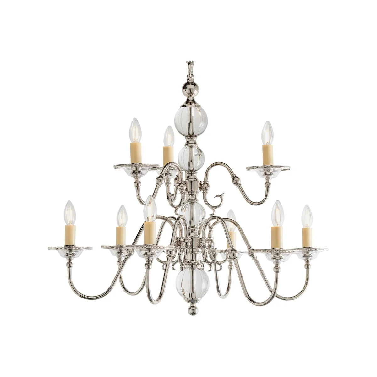 Interiors 1900 Lighting Tilburg Chandelier Nickel - Nickel – image 1