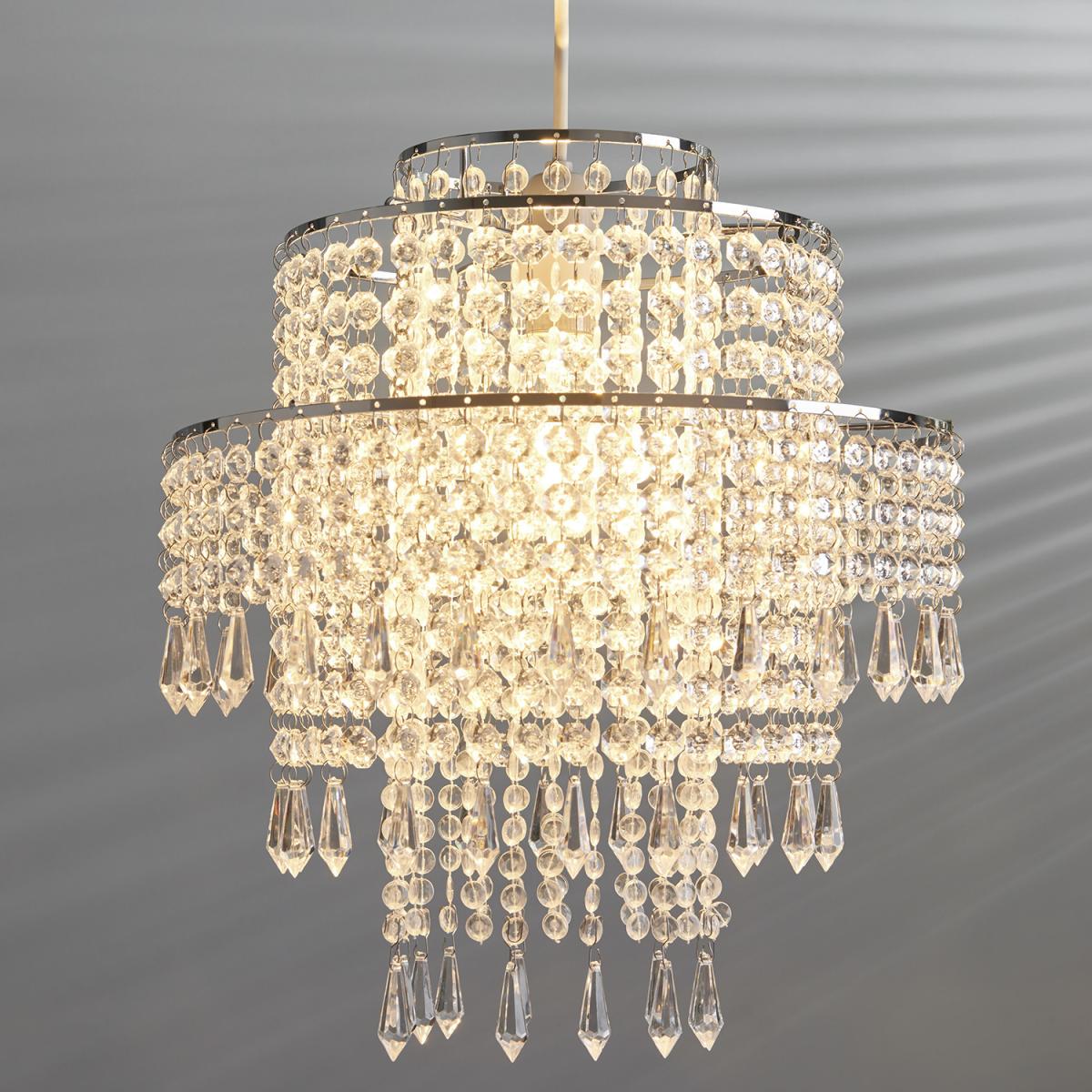 Sharna Clear Jewelled Pendant - Silver – image 2