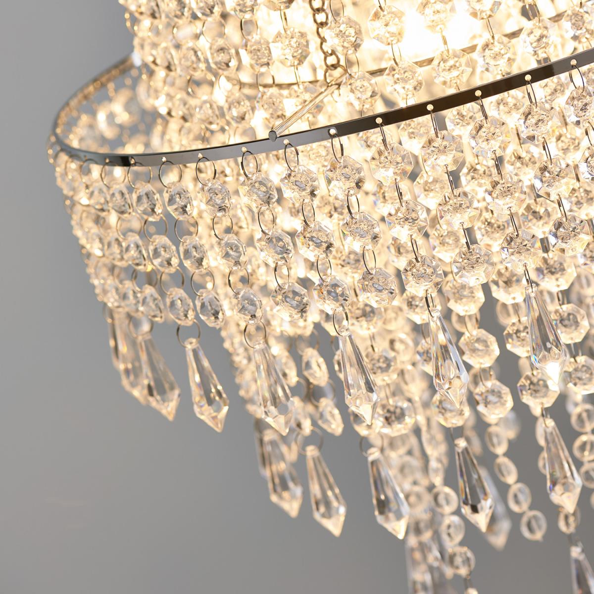 Sharna Clear Jewelled Pendant - Silver – image 3