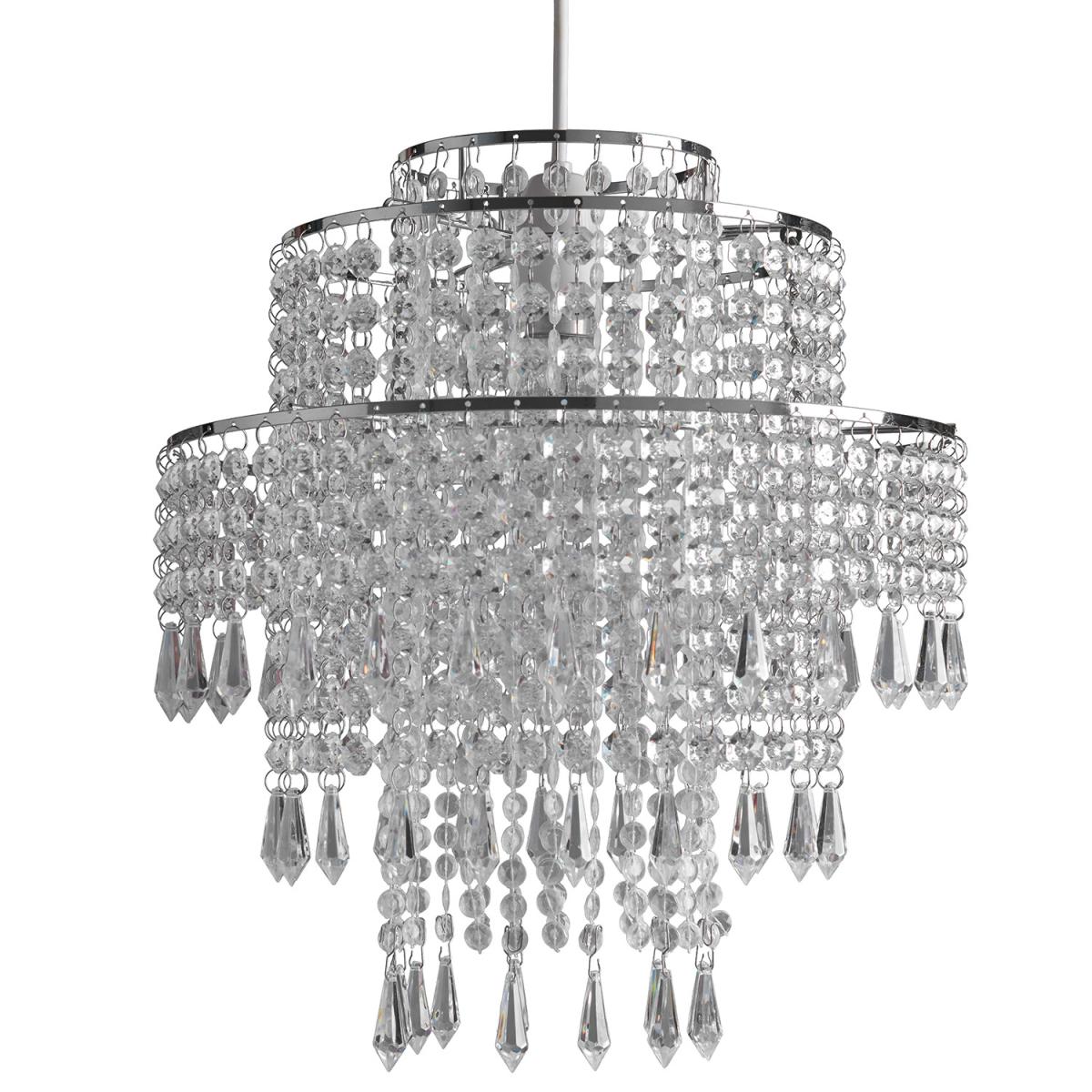 Sharna Clear Jewelled Pendant - Silver – image 5